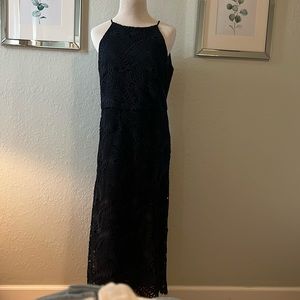 Chicos navy midi lace dress